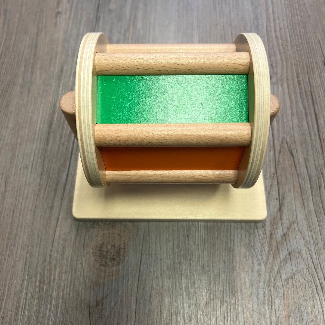 Wooden Pesoncari Spinning Baby Drum, 0-3Y