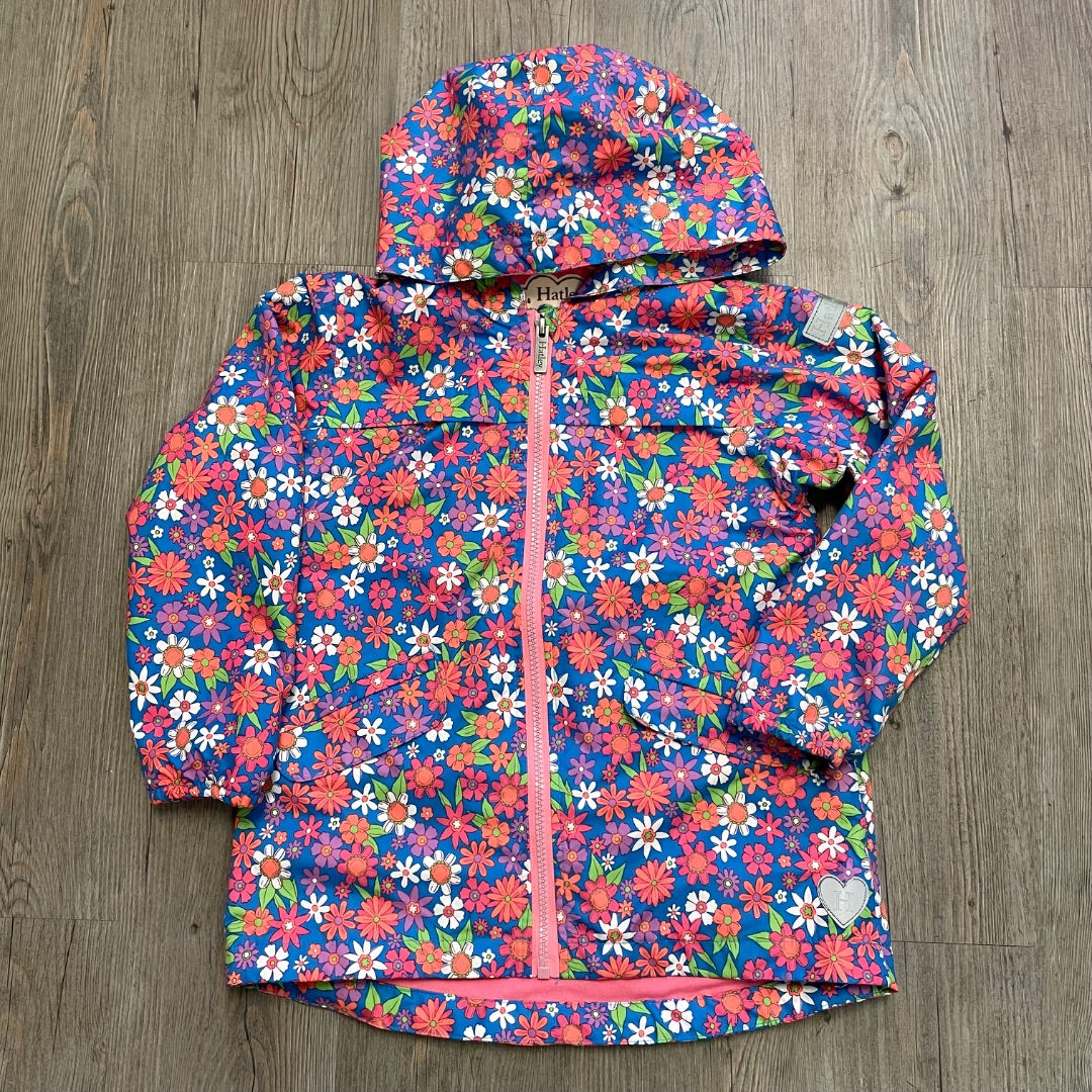 Floral Hatley Rain Jacket, 6Y