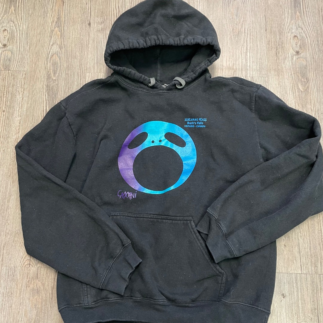 Black Pullover Hoodie, Medium Youth
