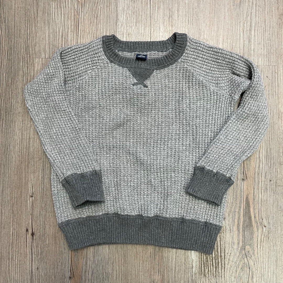 Grey Gap Knit Sweater, 3Y