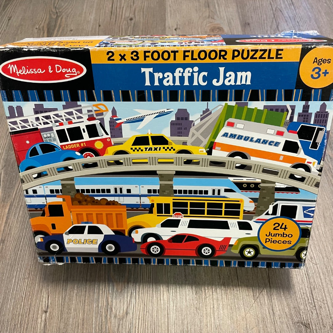 Multi Colour M&D Floor Puzzle Traffic Jam, Pre-owned