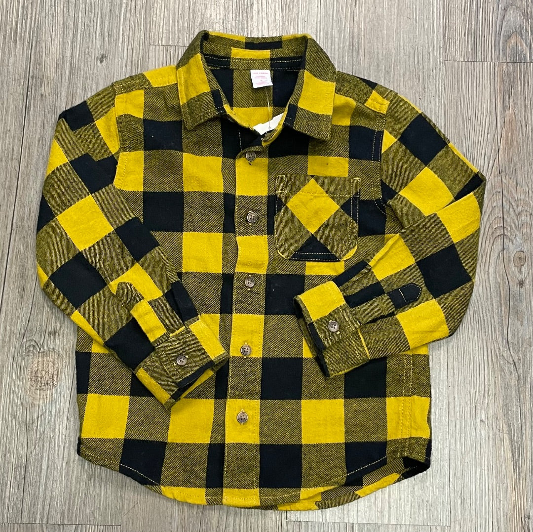 Plaid Joe Fresh Flannel Shirt LS, 4Y