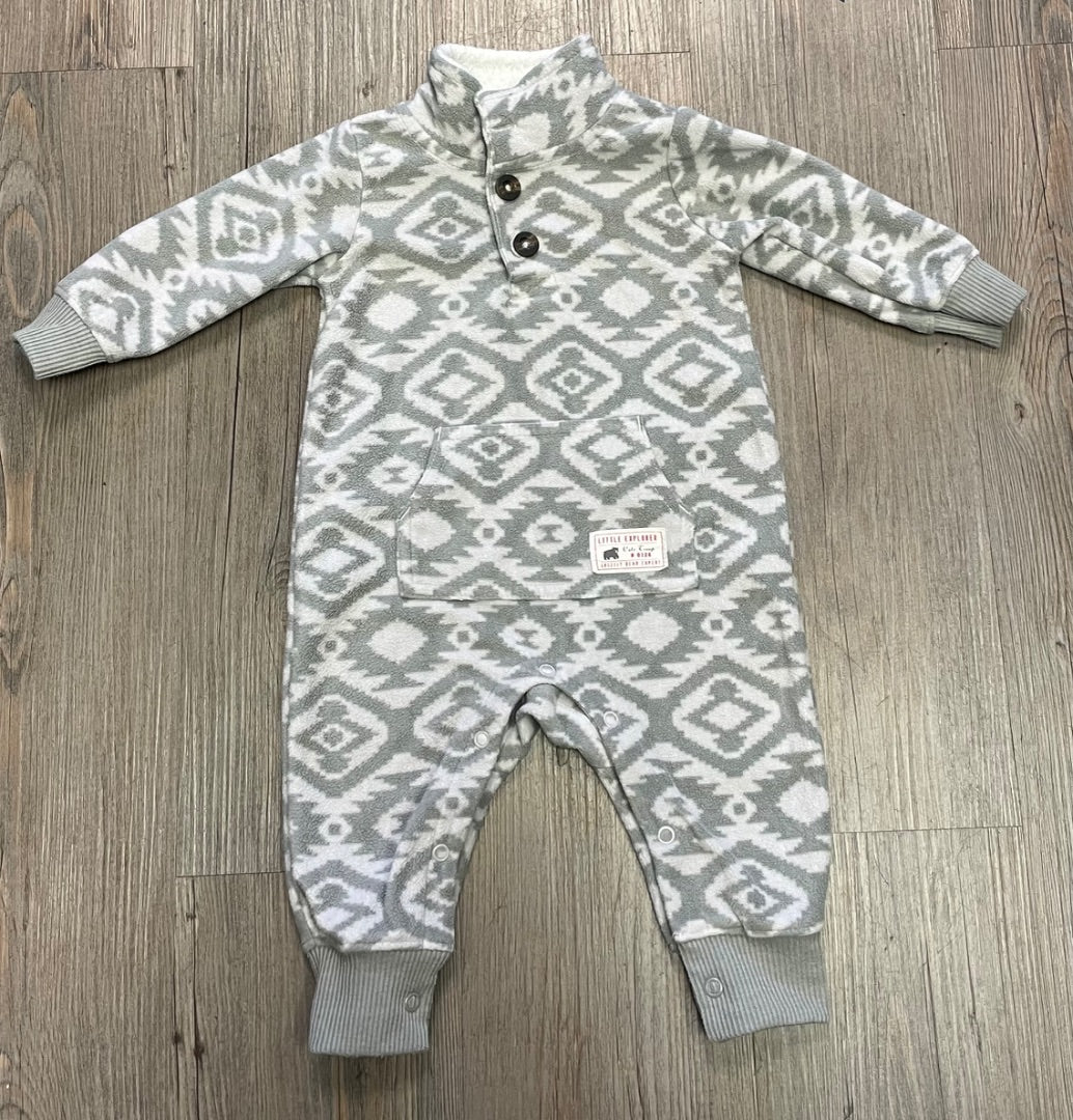 Grey Carters Fleece Onesie, 6M