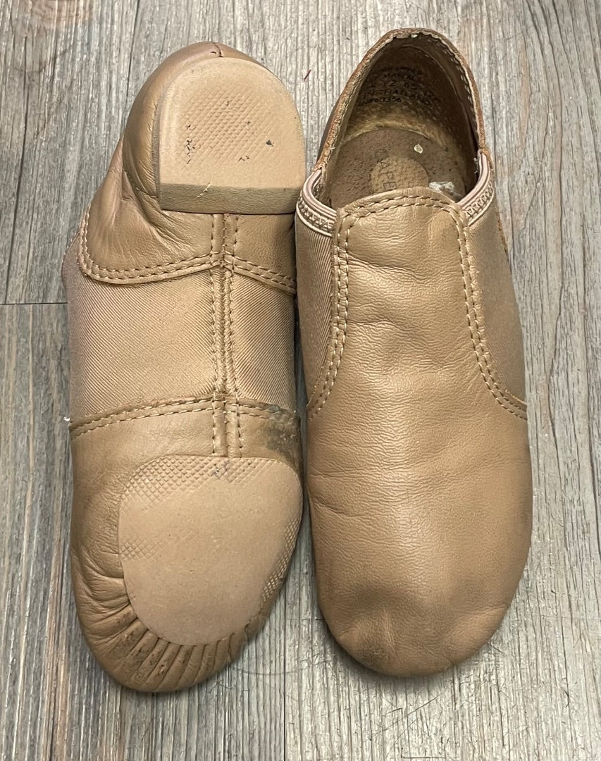 Beige Capezio Jazz Shoes, 12Y