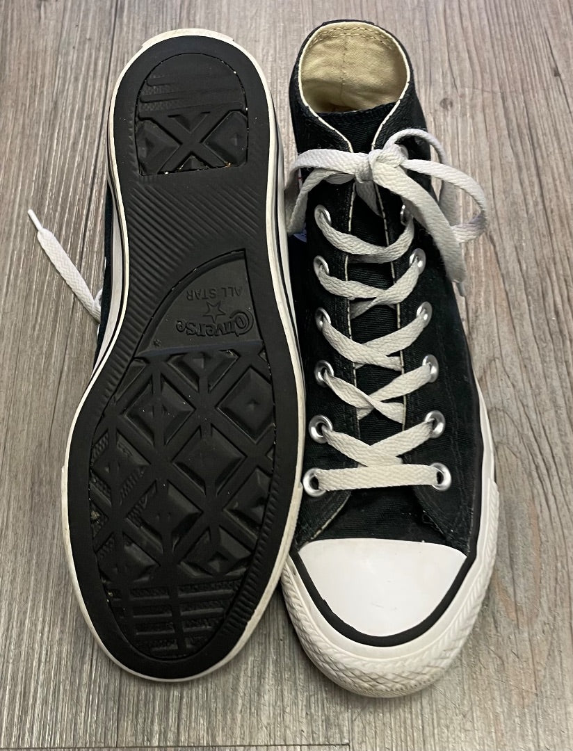 Black Converse High Top Sneakers, 7Ladies