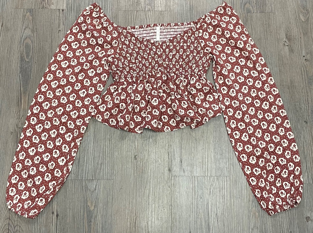 Ruby Fleur Rylee+ Cru Long Sleeves Flutter Top, 12Y