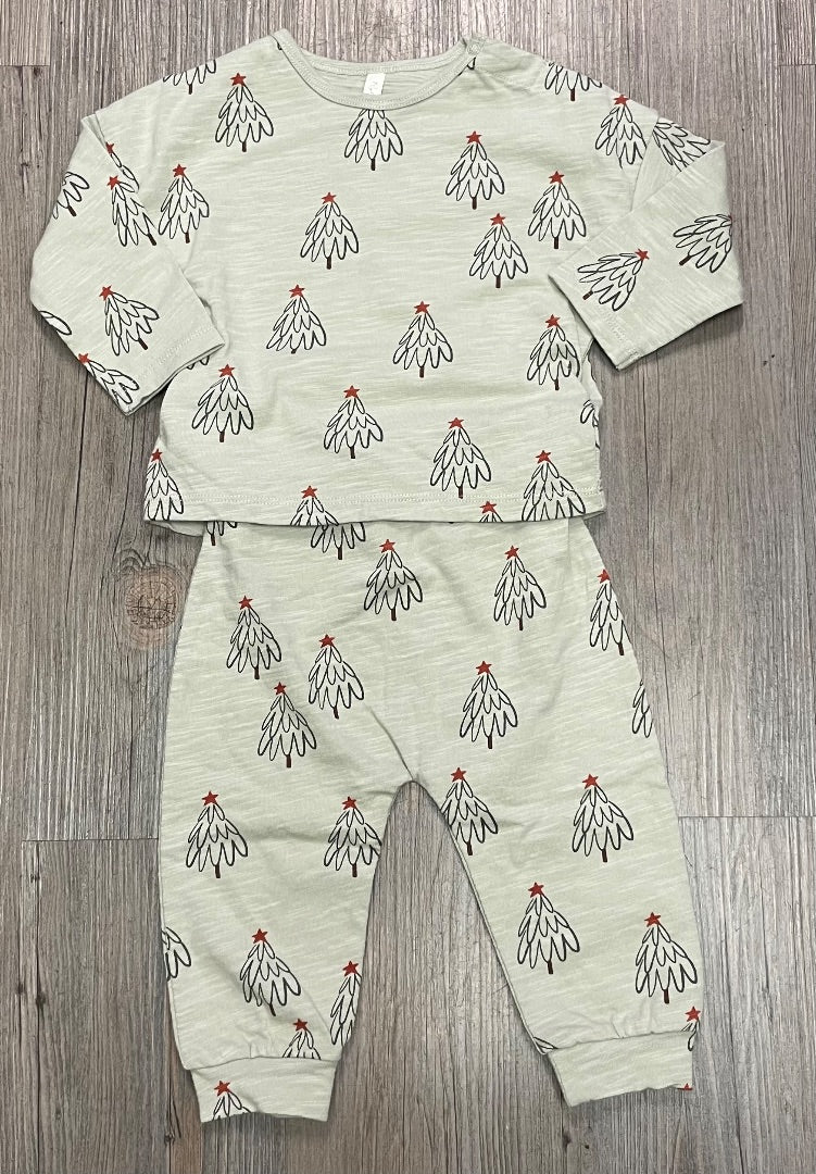 Pistachio Rylee+ Cru Long Sleeves Tee +Pant Set, 6-12M