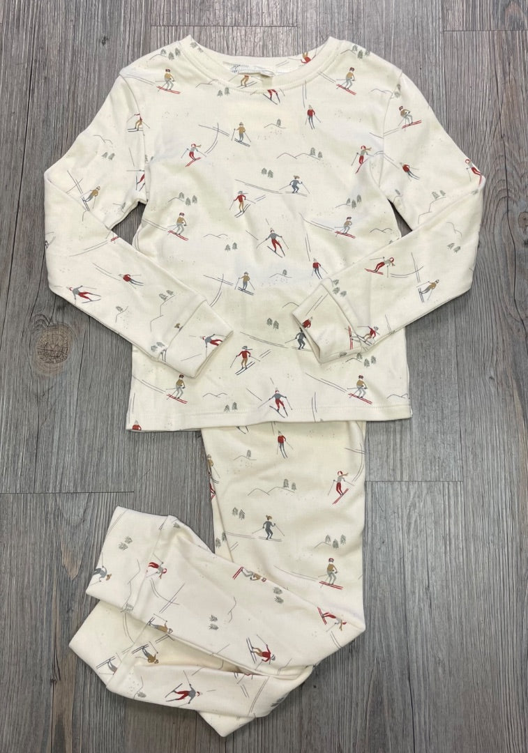Skiers Natural Rylee + Cru Organic Long Sleeve PJ Set, 4-5Y