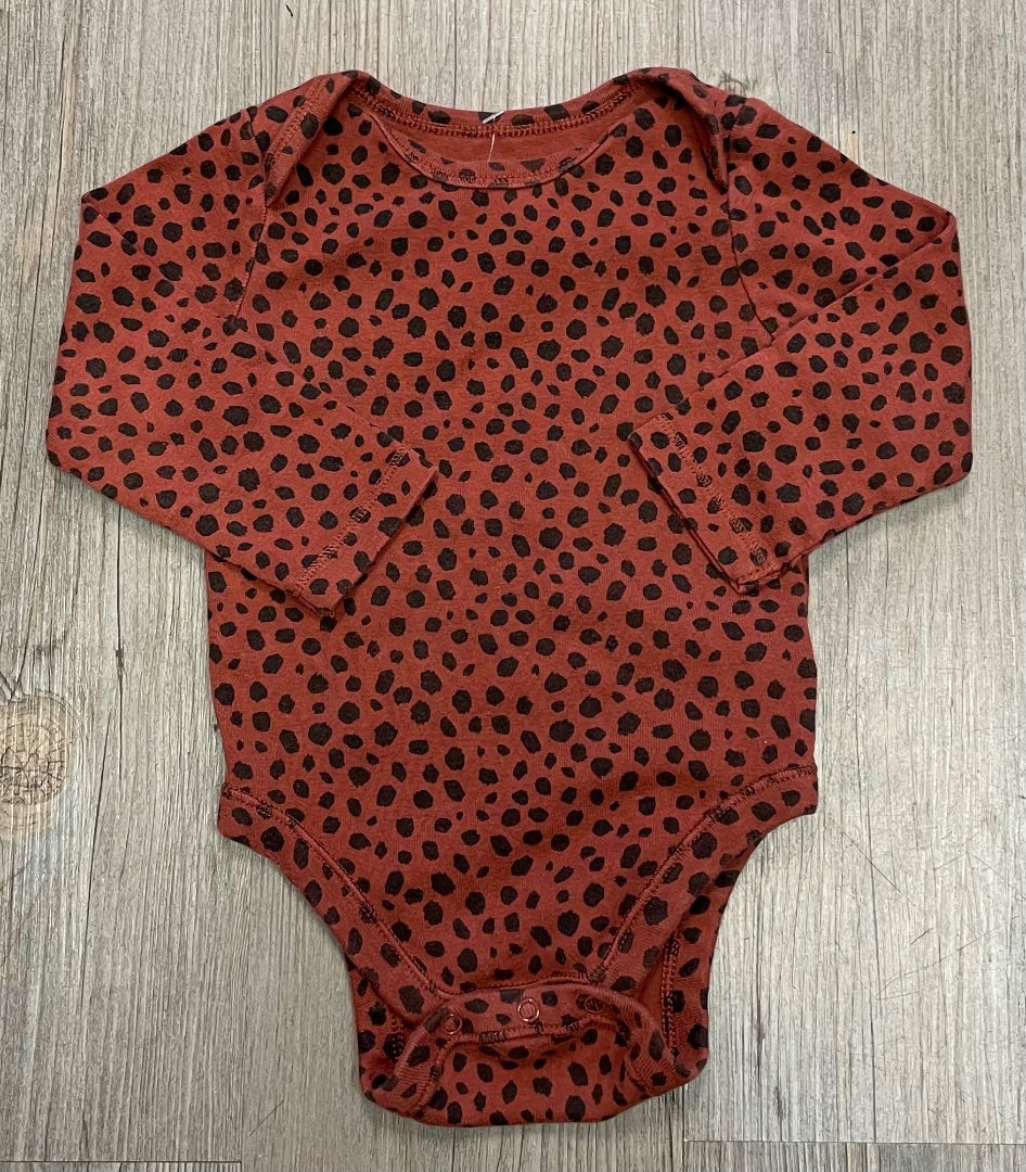 Leopard Old Navy Long Sleeves Onesie, 6-12M