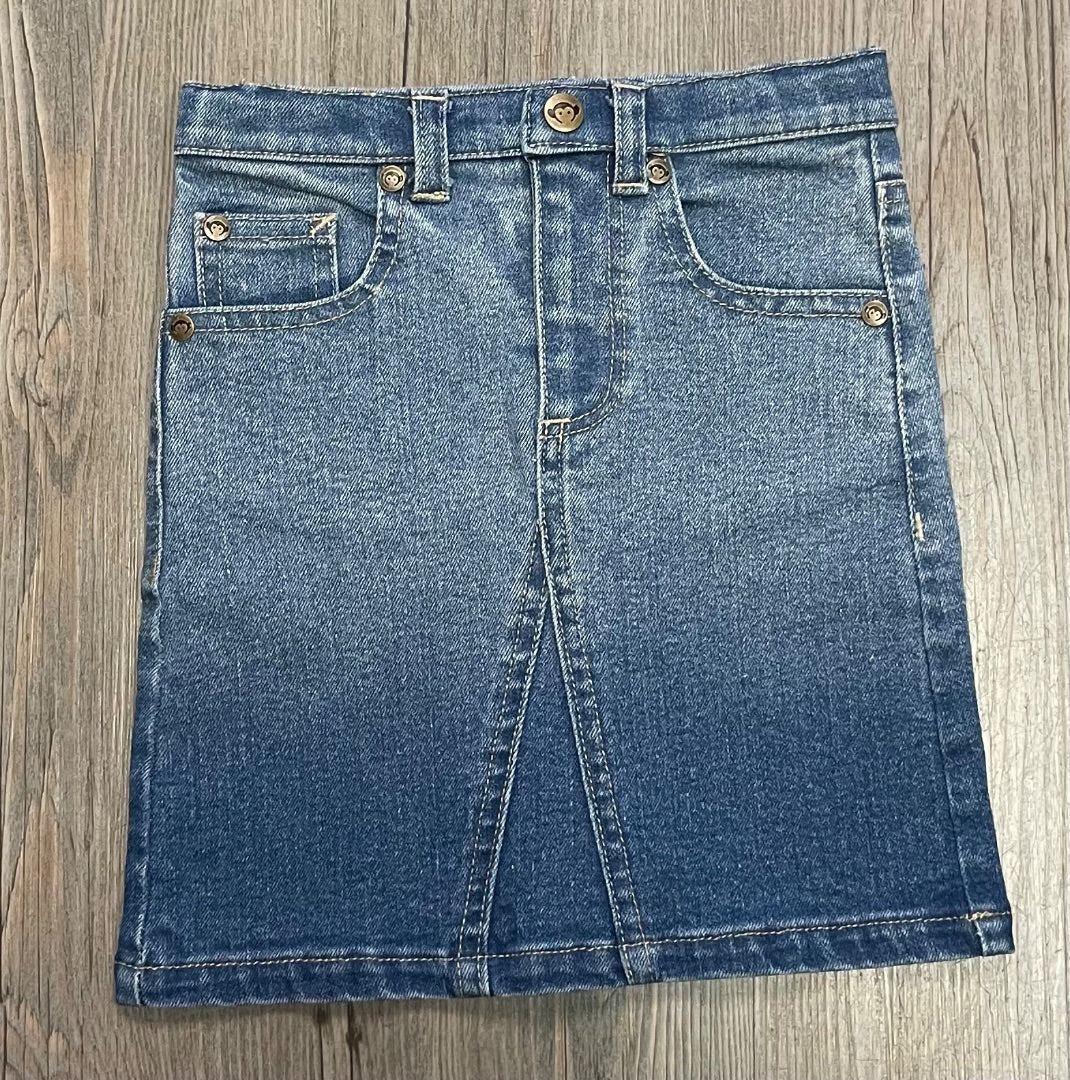 Washed Blue Appaman Denim Skirt, 3Y