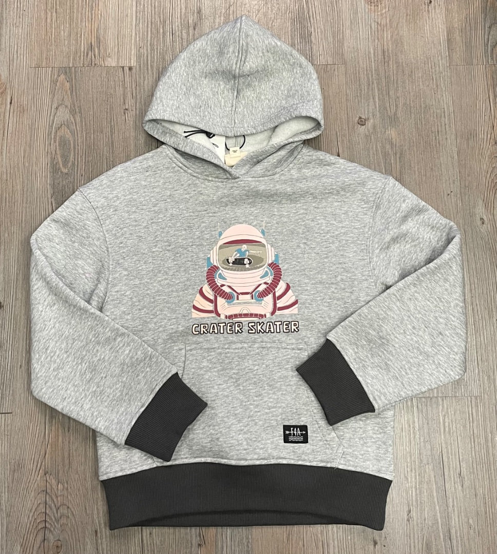 Heather Grey F4A Hadley Skater Hoodie, 6-7Y