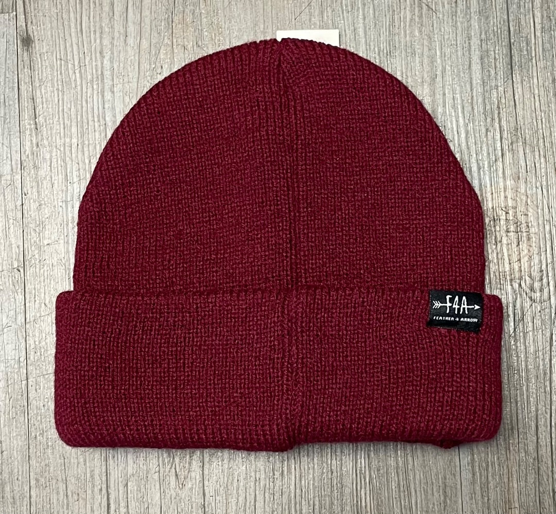 Maroon F4A Canyon Knit Beanie, One Size
