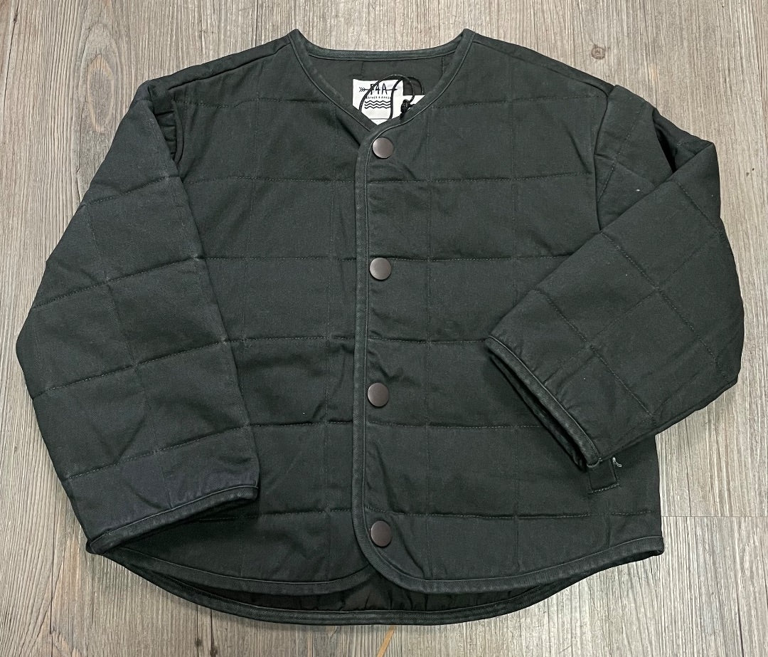 Washed Black F4A Soho Quilted Jacket, 6-7Y