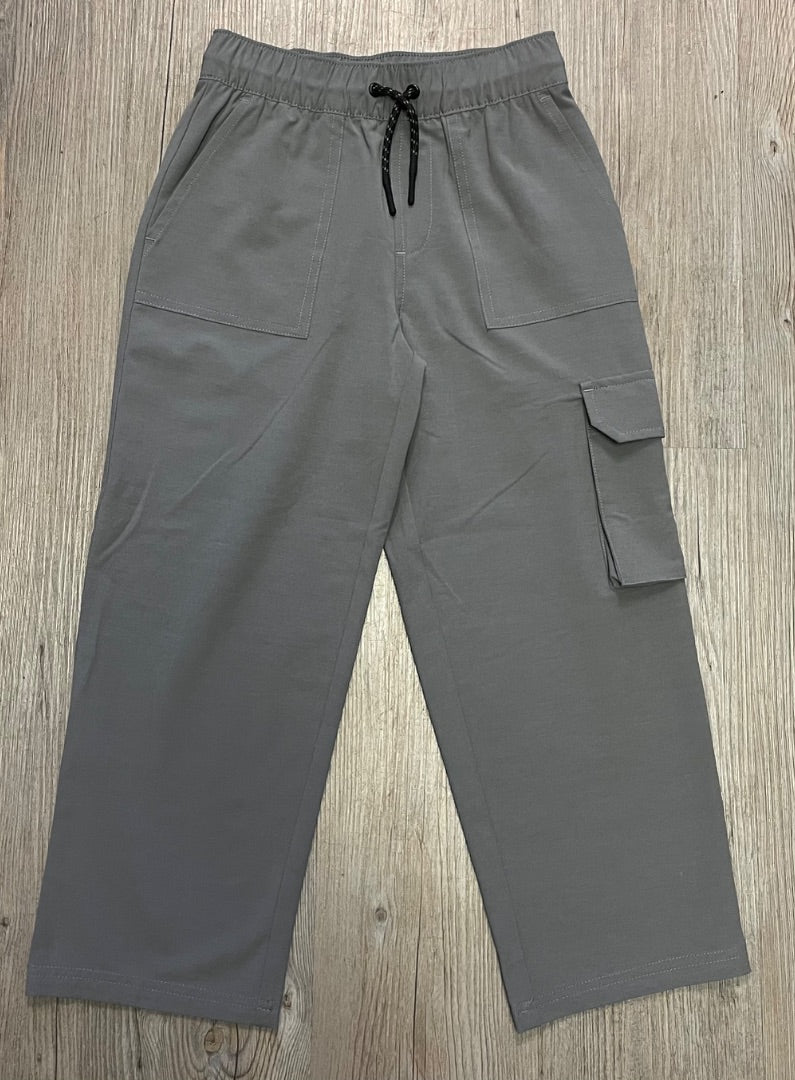 Smoked Grey F4A Carry On Tech Pant, 6-7Y