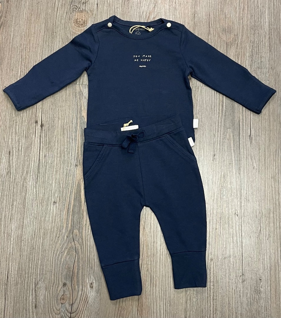 Navy Noppies 2Pc Clothing Set, Newborn