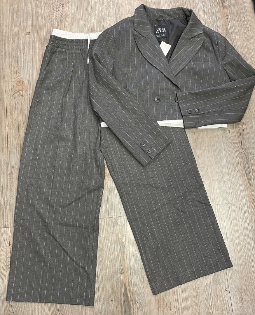 Grey Zara 2Pc Dress suit set, 11-12Y