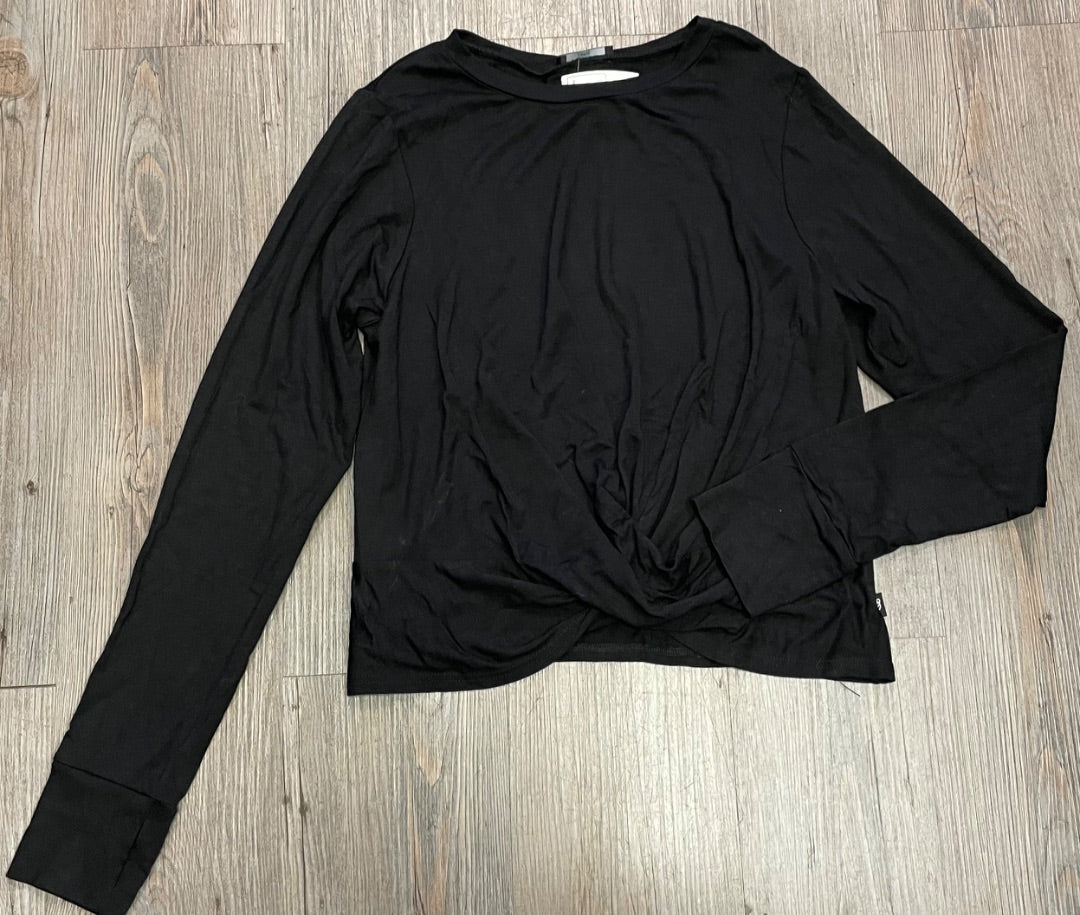 Black Terez Long Sleeve Top, 12-14Y