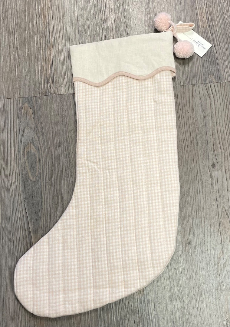 Pink Ginham Rylee + Cru Christmas Stocking