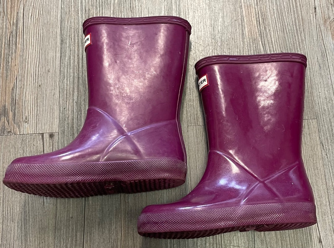 Magenta Hunter Rain Boots, 10T