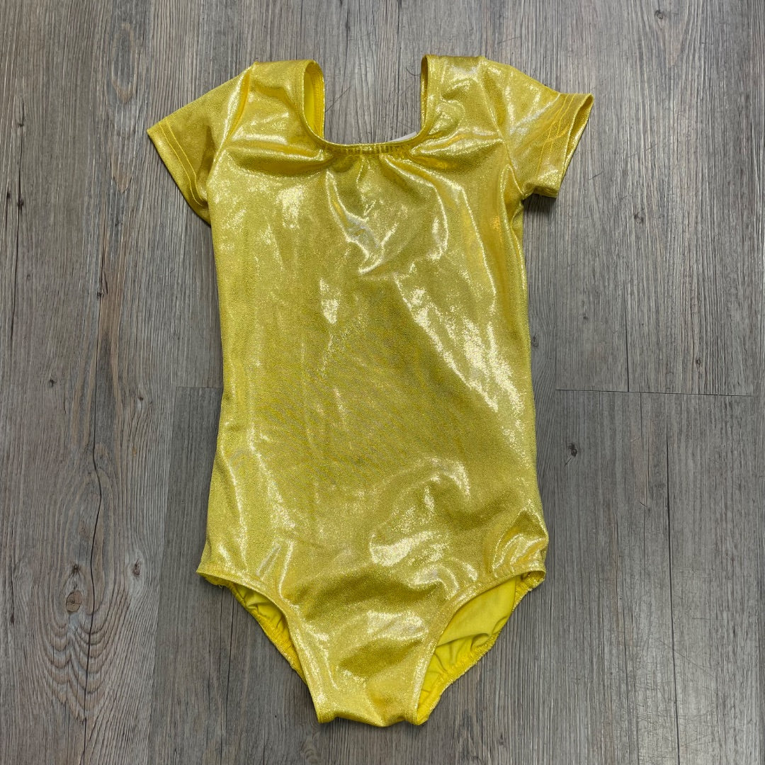 Yellow Jazzamatazz Gymnastic Leotard, 8-10Y