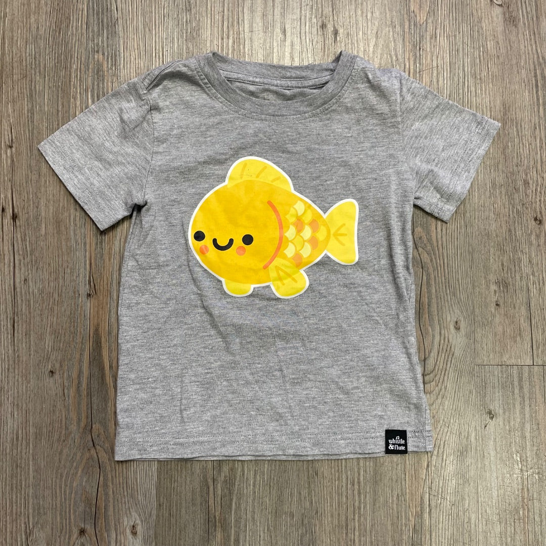Grey Whistle & Flutr T-Shirt, 3-4Y