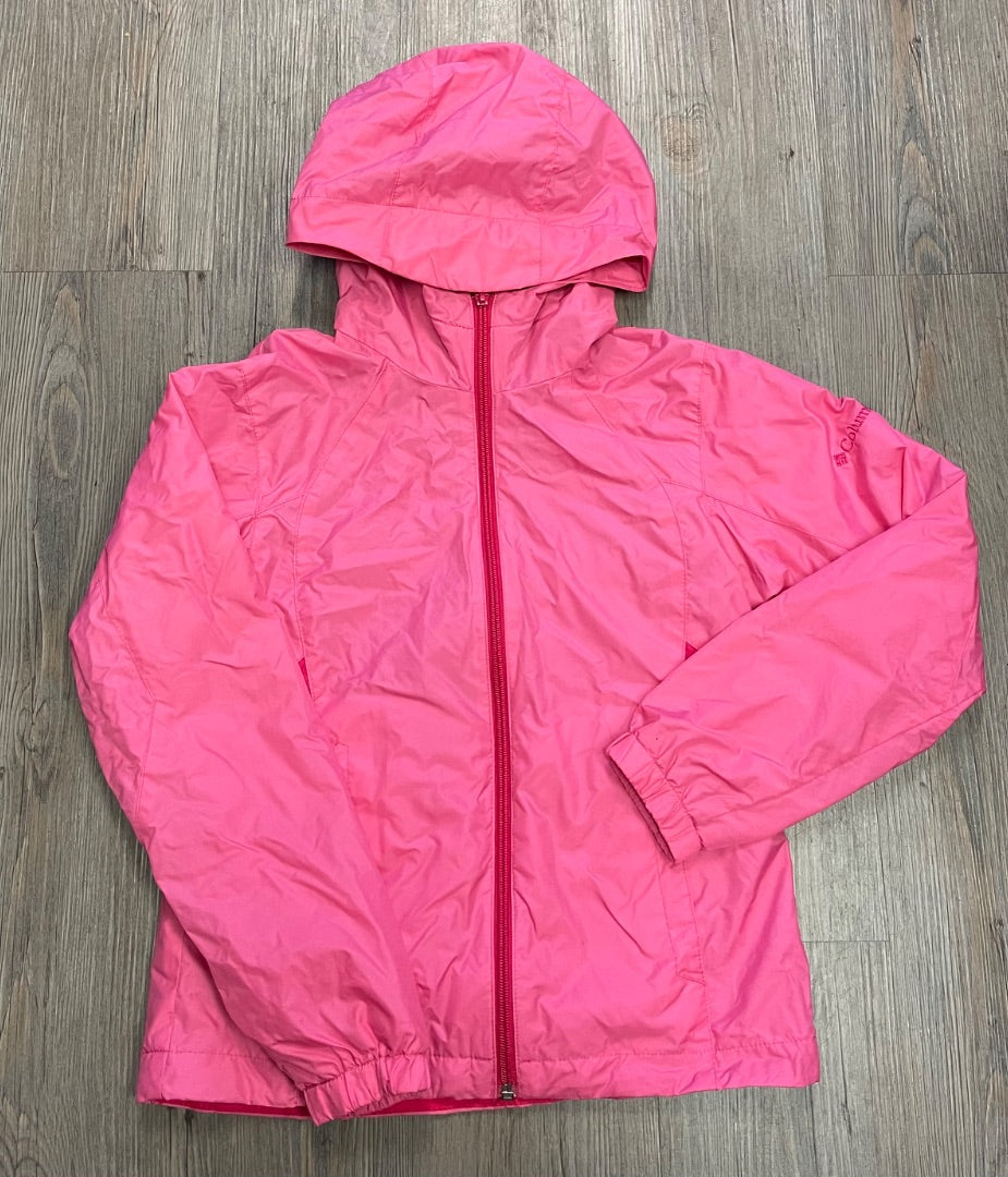 Pink Columbia Lined Rain Jacket, 10-12Y