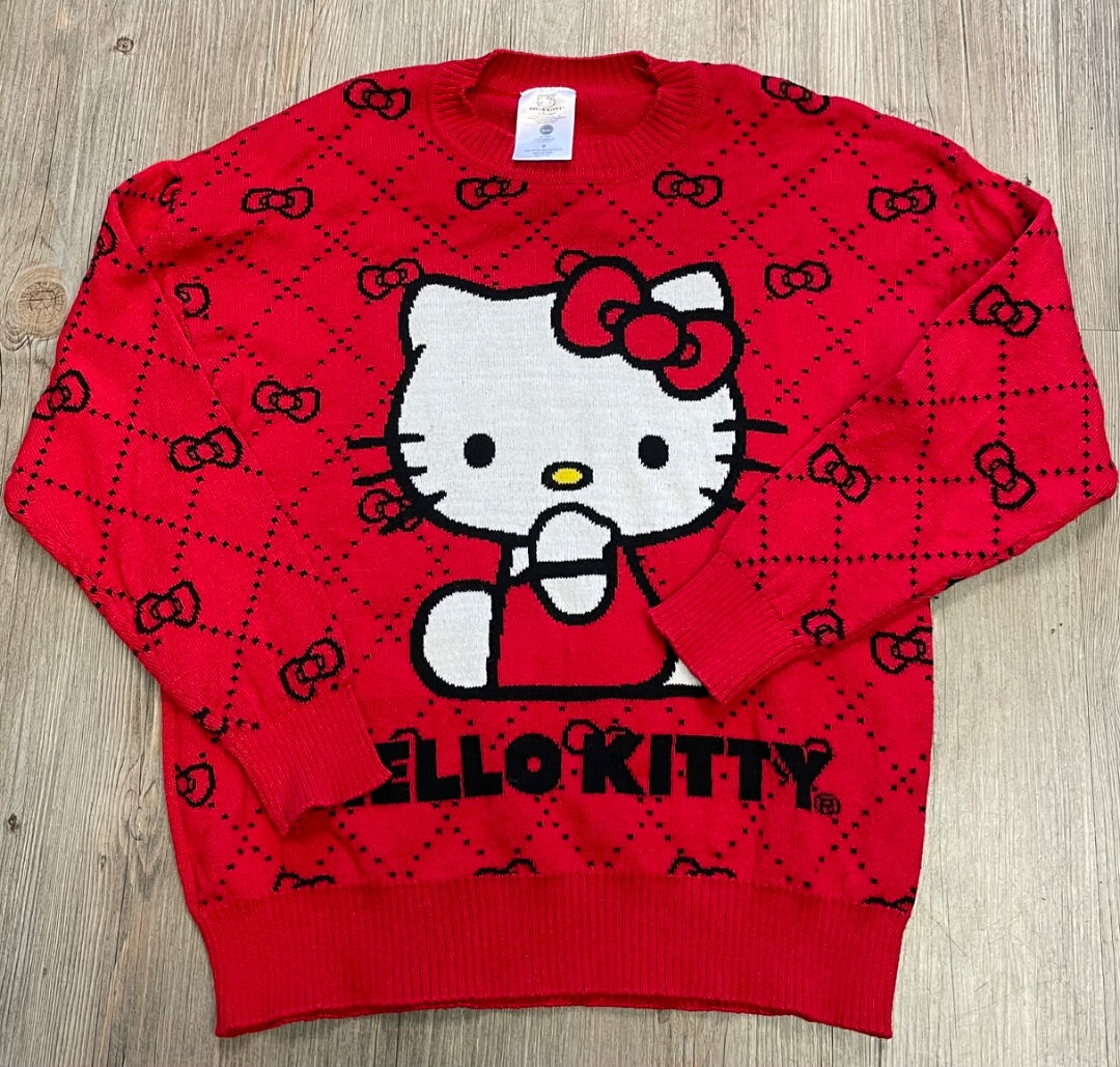 Red Hello Kitty Knit Sweater, 10-12Y