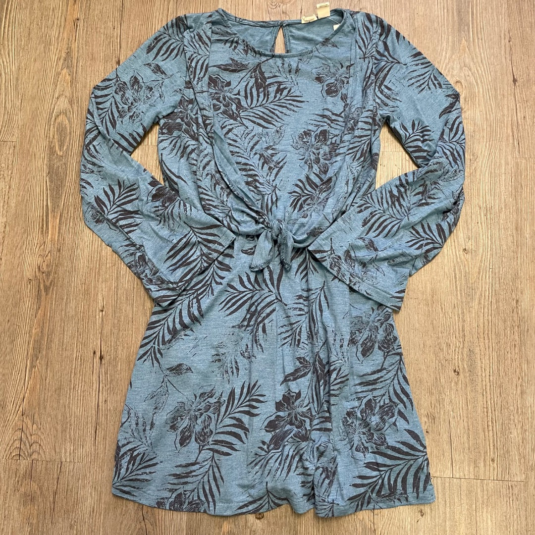 Blue Roxy Long Sleeve Dress, 12Y