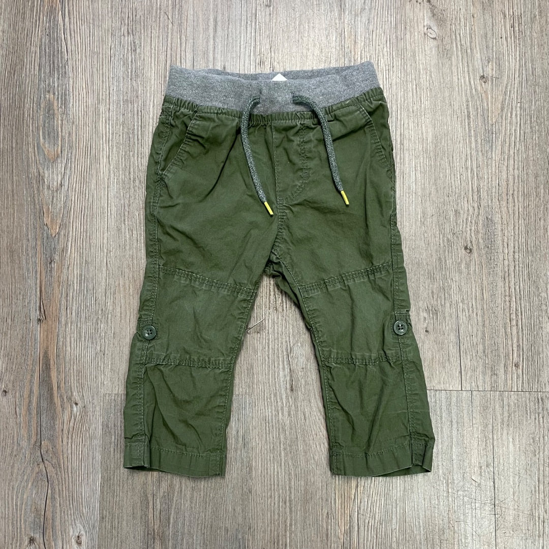 Green Old Navy Elastic Waist Pants, 12-18M