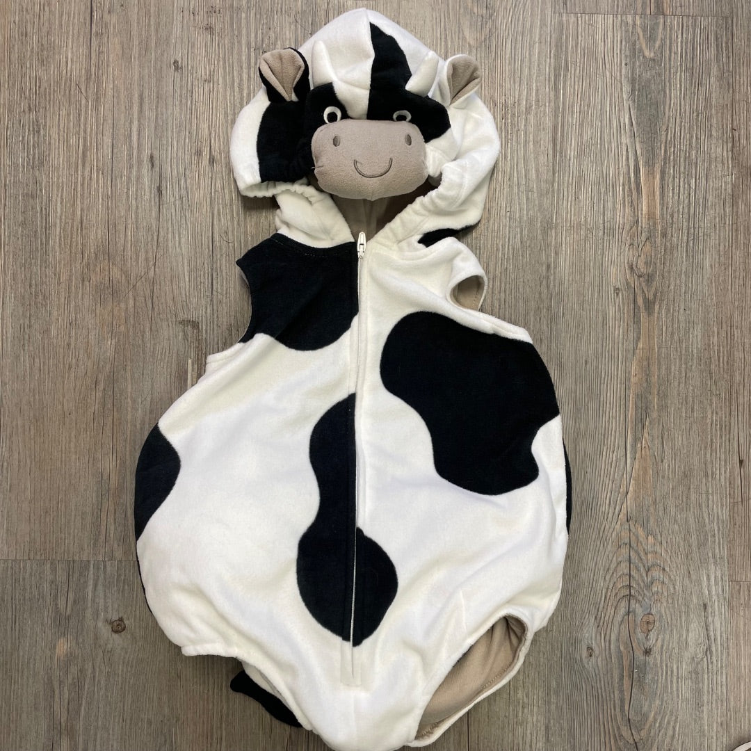 Black White Carters Cow Costume, 12M