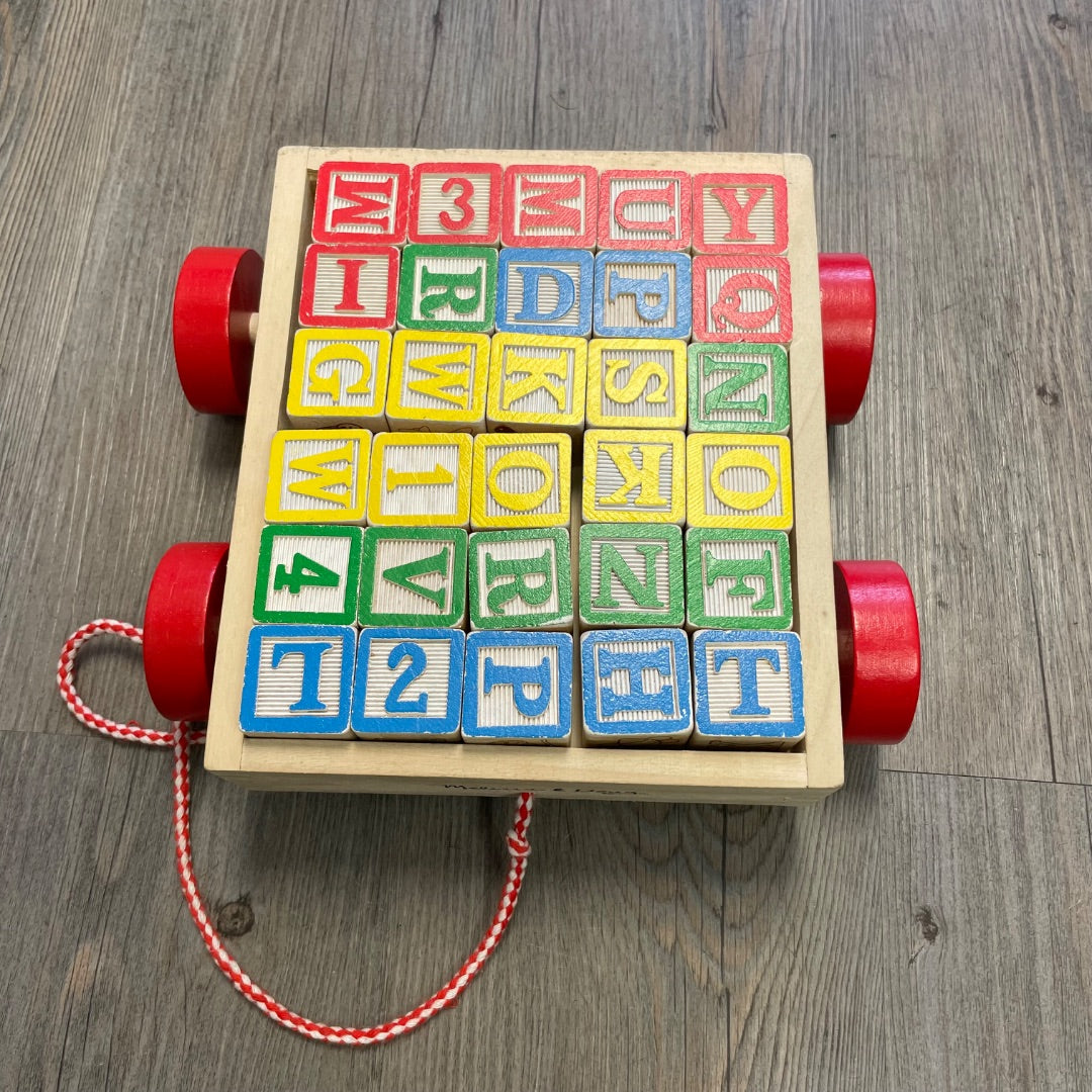 Multi Colour M&D Wooden ABC Cart, Pre-owned