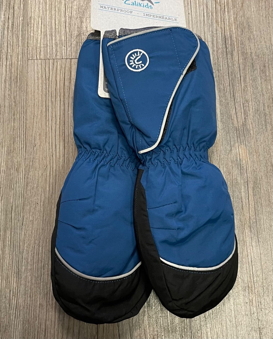 Blue CaliKids Waterproof Winter Mittens, 4-6Y