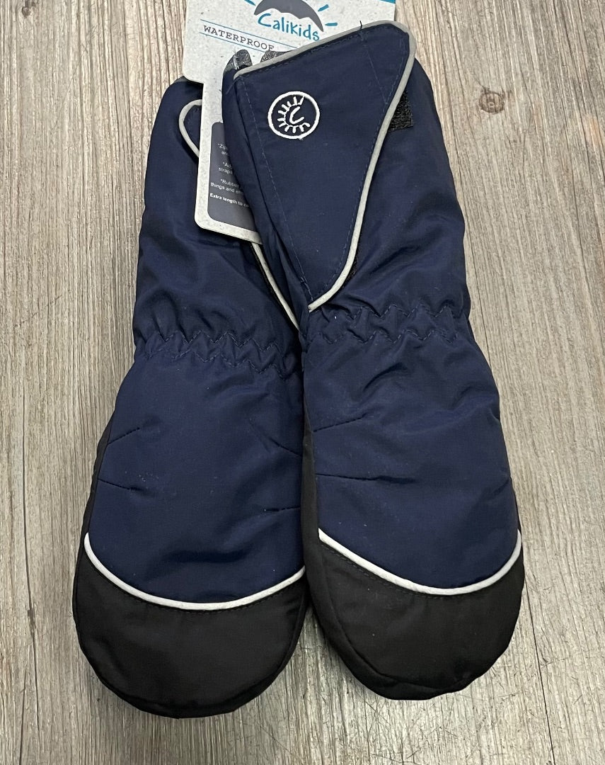 Navy CaliKids Waterproof Winter Mittens, 2-4Y