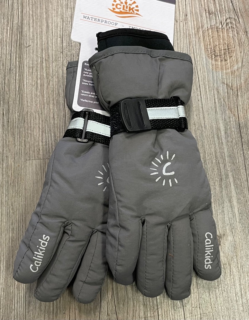 Grey CaliKids Waterproof Mitten, 4-6Y