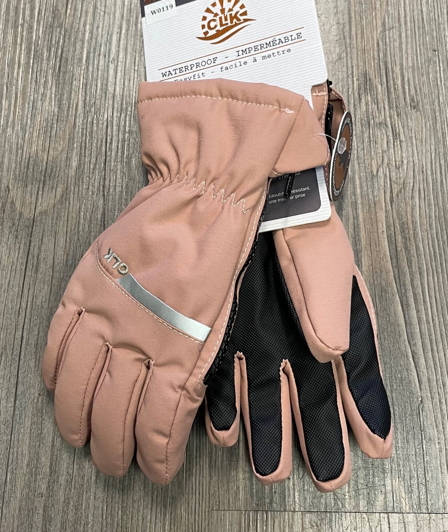 Dusty Rose CaliKids Waterproof Gloves, 3-5Y
