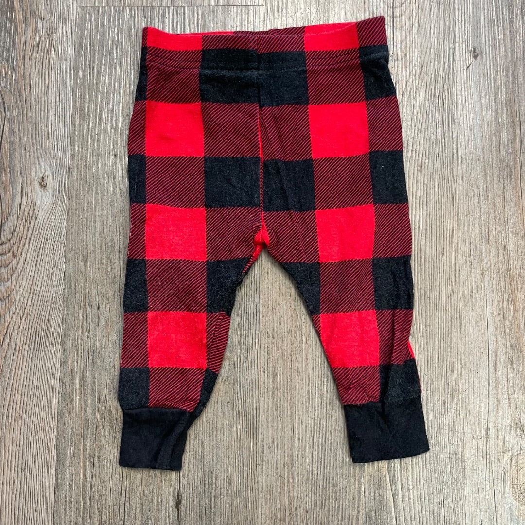Plaid Red Carters Legging, 6-12M