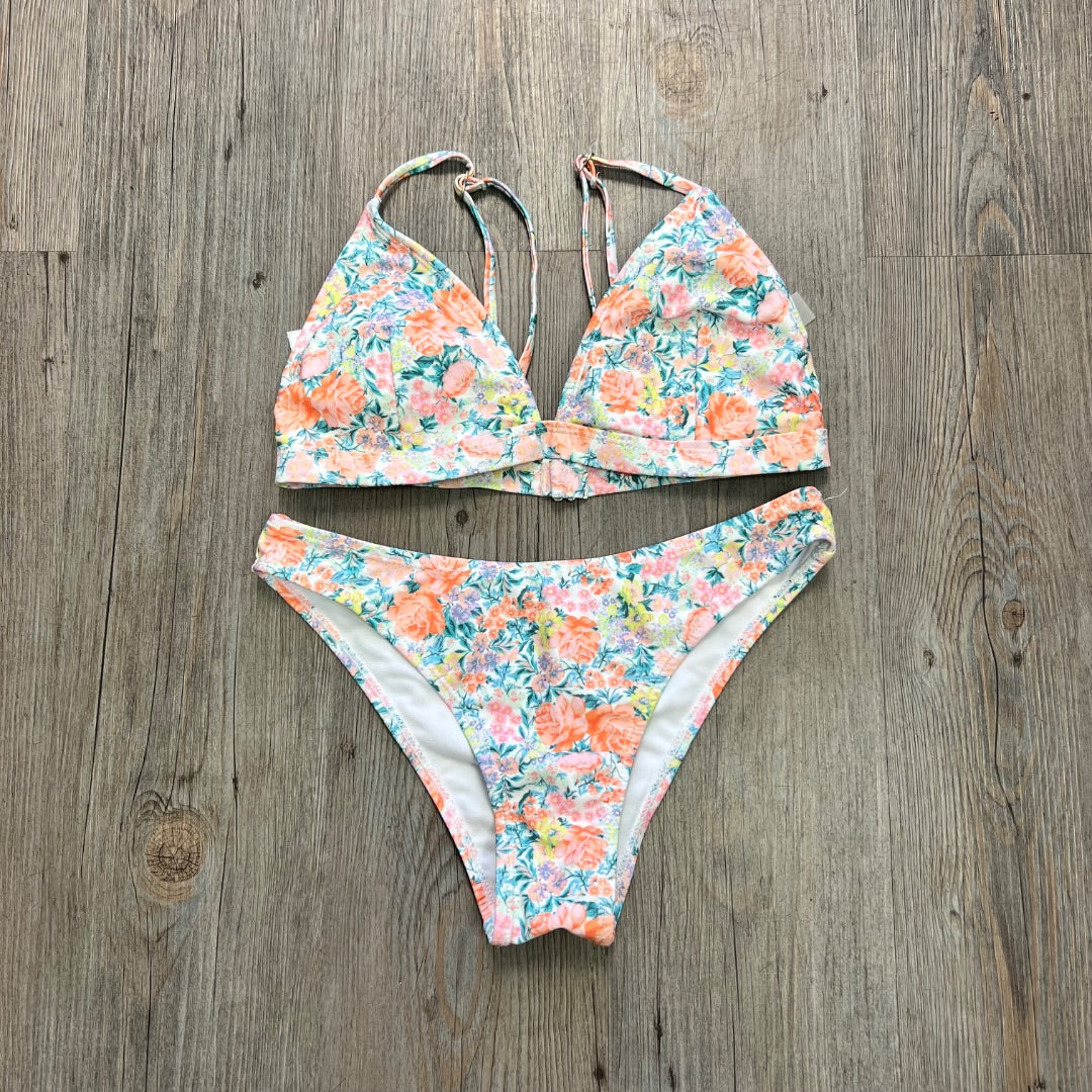 Floral 2PC Bathing Suit, XS