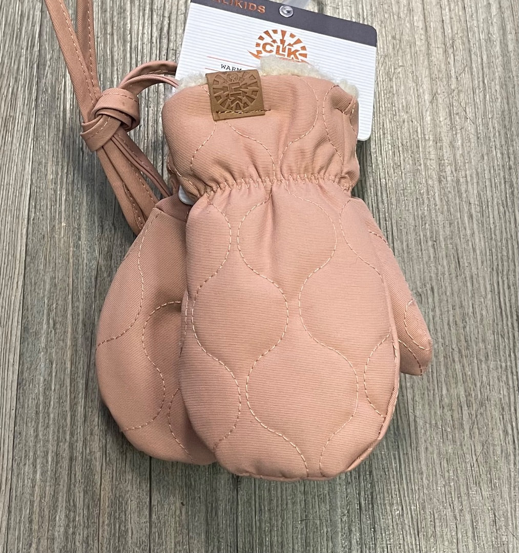 Dusty Rose CaliKids Waterproof Puffer Mittens, 9-18M