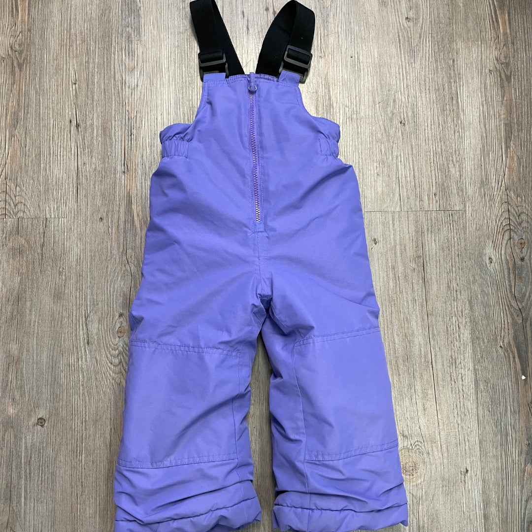 Purple Gusti Bib Snow Pants, 3Y