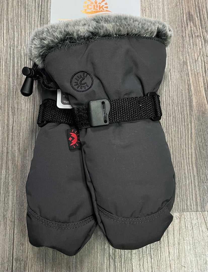 Charcoal CaliKids Waterproof Mittens, 12-24M