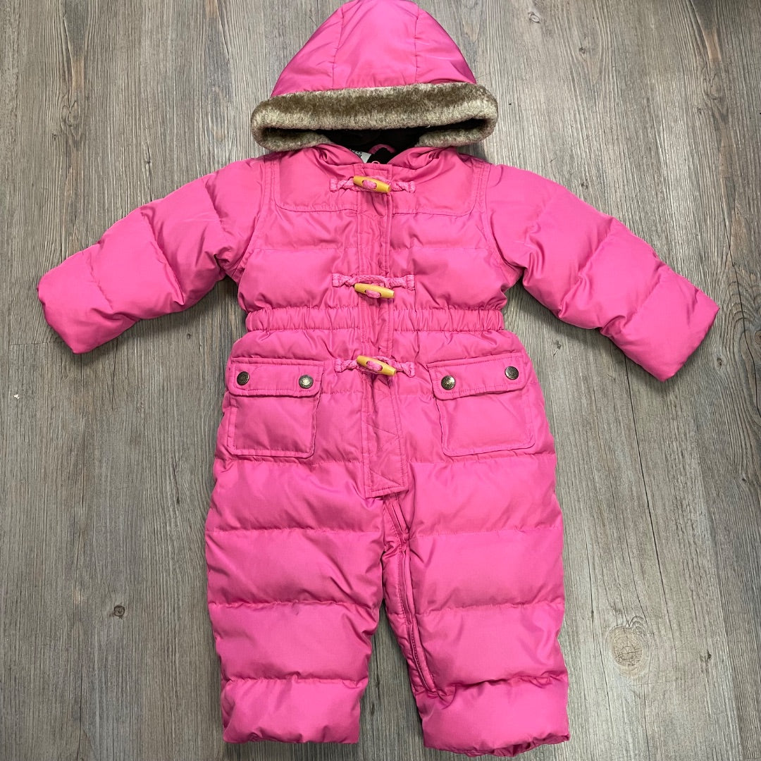 Pink Gap Downfill Snow Suit, 12-18M