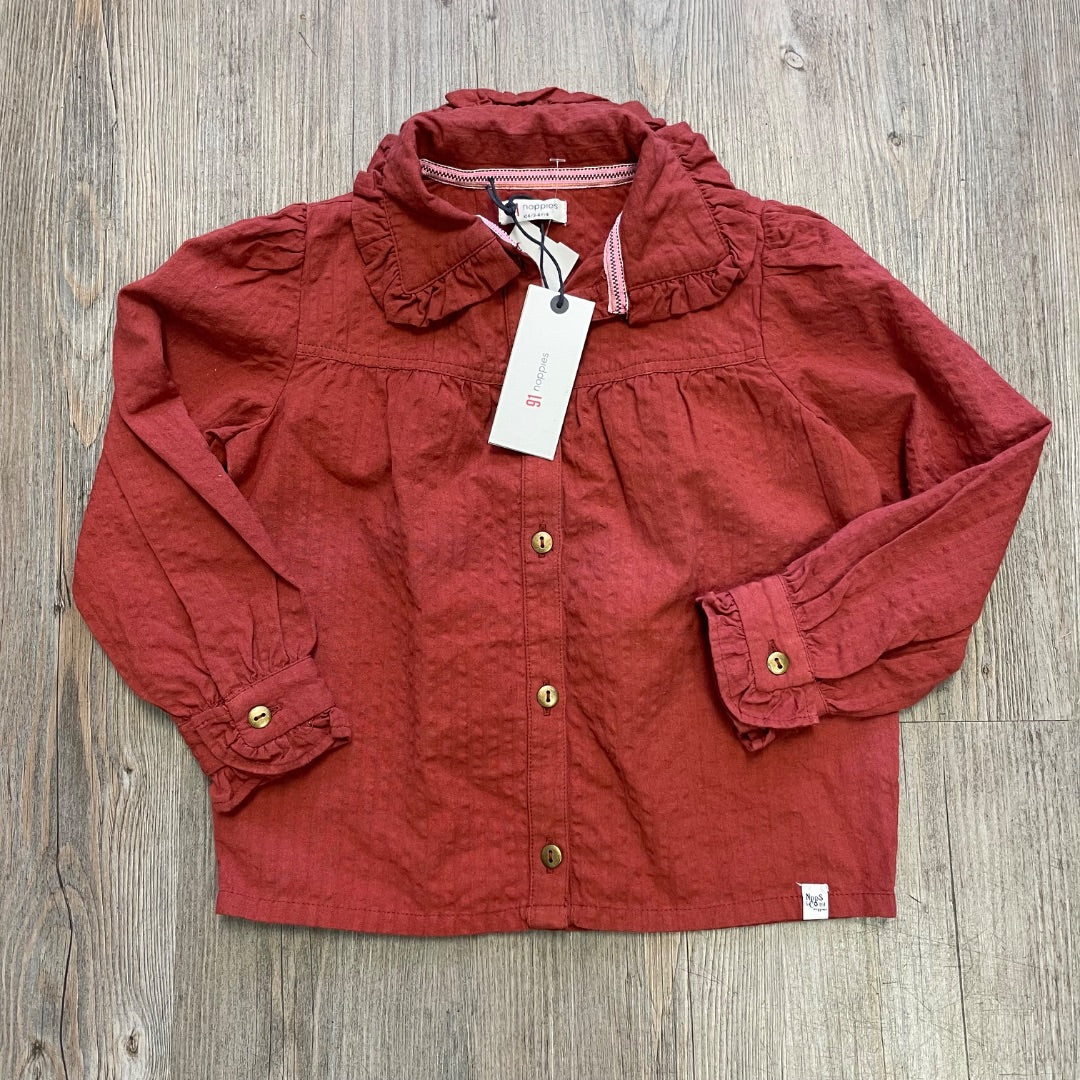 Burnt Henna Noppies Blouse Jalai Long Sleeve, 3-4Y