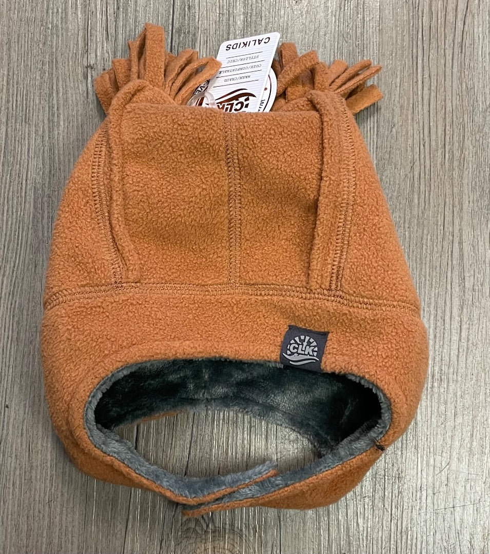 Ginger CaliKids Fleece Windproof Tassle Hat, 18M-3Y