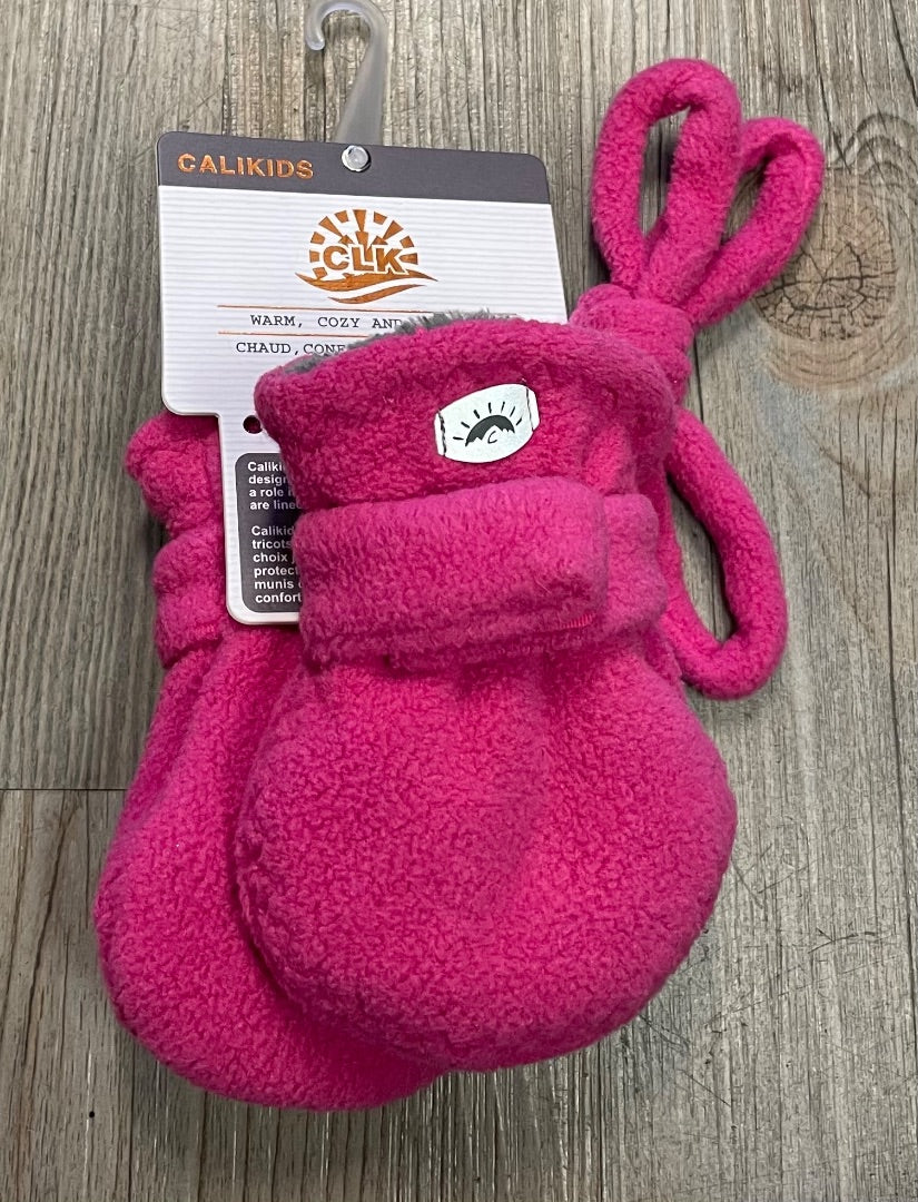 Fuchsia CaliKids Fleece Mittens, 6-18M