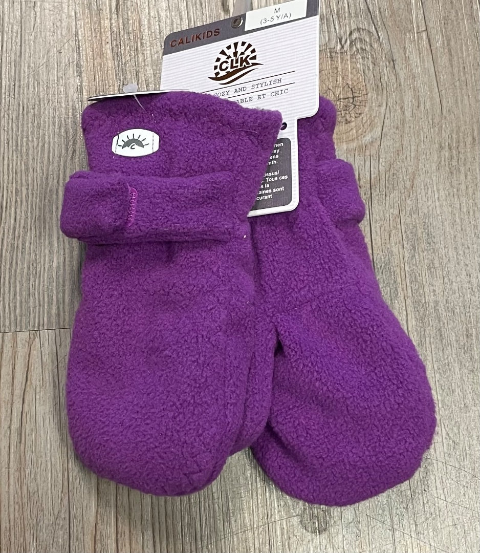 Plum CaliKids Fleece Mittens, 3-5Y