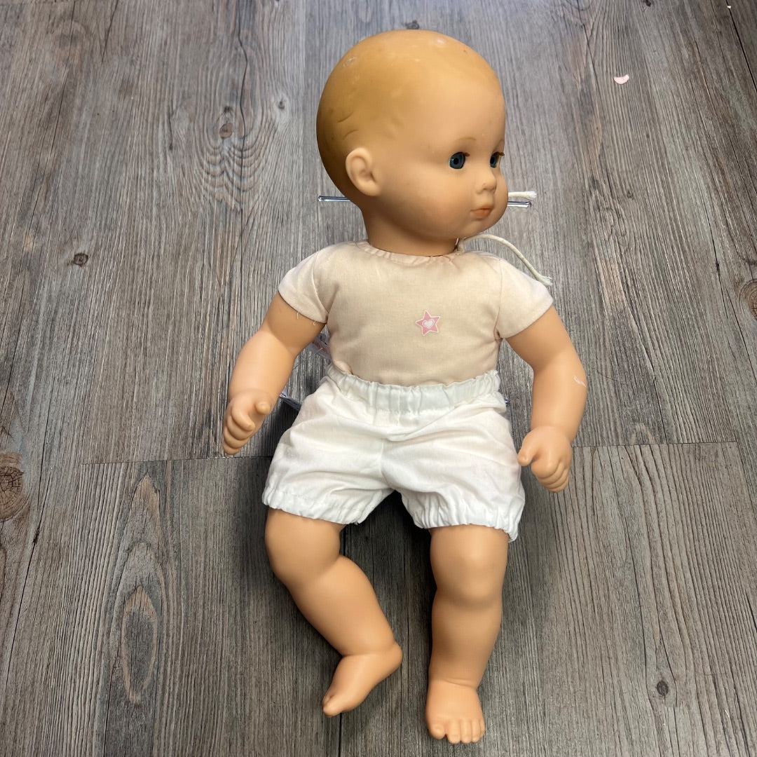 White Clothes American Girl Bitty Baby Doll, 14 Inch