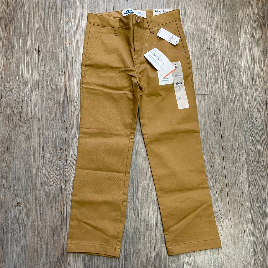 Brown Old Navy NEW Build In Flex Skinny Pants, 6Y