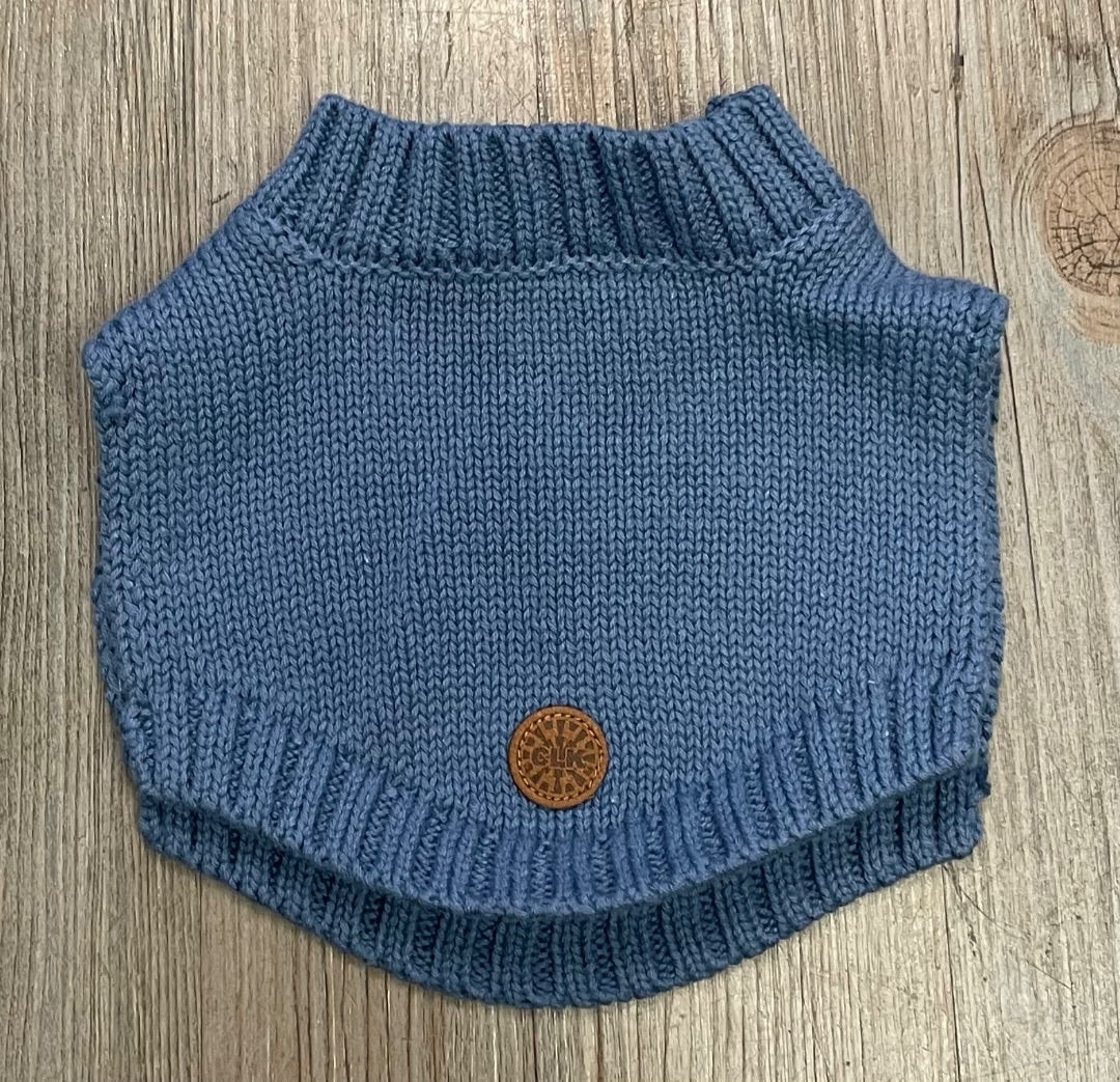 Blue 100% Cotton Neck Warmer Infant