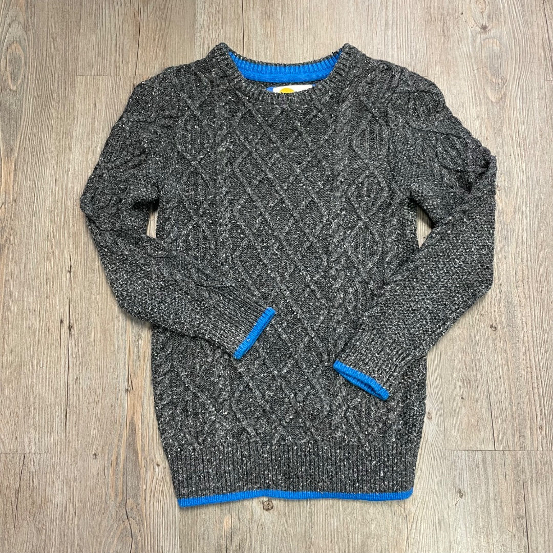 Charcoal Mini Boden Wool Blend Knit Sweater, 7-8Y