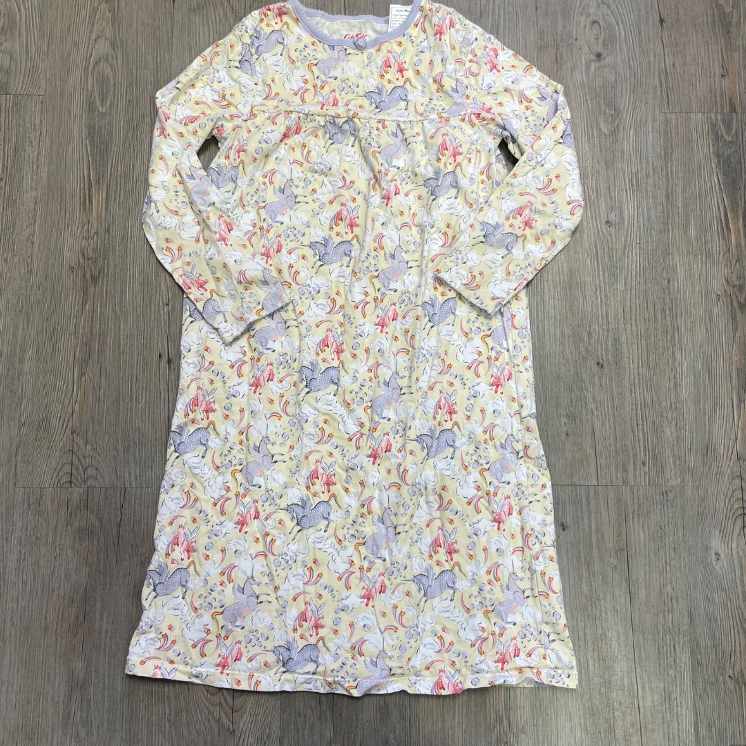 Unicorn Print Cath Kid Night Gown LS, 9-10Y